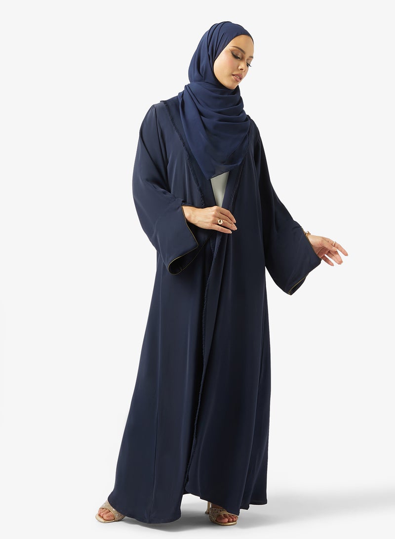 hayas closet Abaya with piping details - Image 1